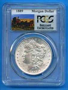 1889 P PCGS ���[�K�� �V���o�[ �_���[ $1 US �~���g �u�����A���g ������ �u���X�g �z���C�g