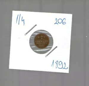 ���V�A 1/4 Kopek Kopecks 1892 - ���R�C�� - �f���炵���ō��i��
