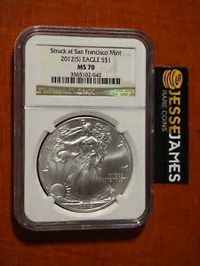 2012 (S) $1 �A�����J�� �V���o�[ �C�[�O�� NGC MS70 ���T���t�����V�X�R �u���E�� ���[�x���Ŕ���