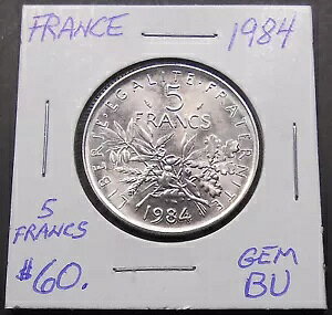 �t�����X 1984 5 �t���� GEM MS BU ���Ɋ� 49,000 ���݂̂̔����� KEY �t�����X �R�C��