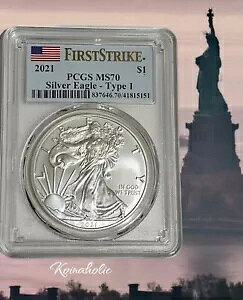 2021 AJ Vo[ C[O (^Cv 1) PCGS MS 70A2021 F/S ̍Œᒒi