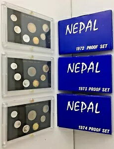 (3���b�g) *NEPAL* ������ �e7�� �u1972/1973/1974 PROOF SET�v