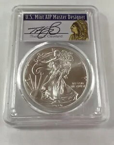 2020 シルバー イーグル-PCGS MS70-トーマス クリーブランド-ファースト ストライク 1 of 1000- チーフ ラベル