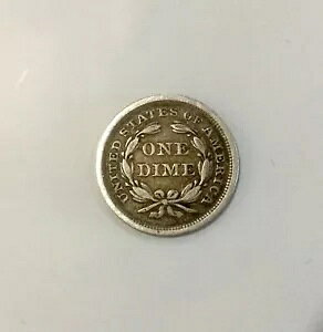 1853 P Arrows Dime Sharp Better Grade nice Coin Great Type Coin #B