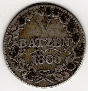 1806�N ���N�����B 5 �o�b�c�F�� �X�C�X �V���o�[���[���h�R�C�� KM-100