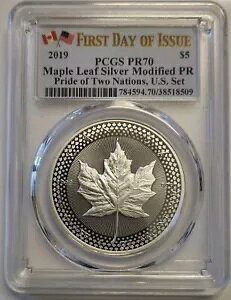 2019 1 �I���X �J�i�f�B�A�� �V���o�[ ���[�v�� ���[�t �C�� PCGS PR 70 FDOI �v���C�h �c�[ �l�C�V�����Y