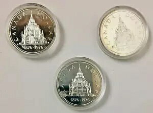 (3���b�g) *WORLD COINS* ������ 1976�h�� �uCANADA SILVER SET�v