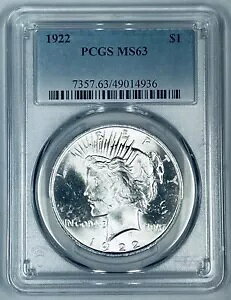 1922 s[X Vo[ 1 h RC PCGS MS 63