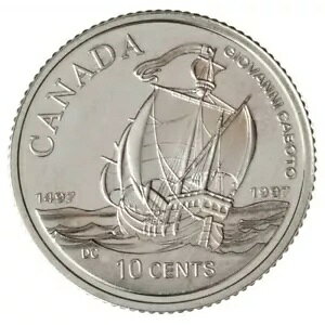 カナダ #1649 カボットダイム イタリア #2162 記念コイン + 切手 2 枚 密封