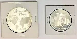(2���b�g) *WORLD COINS* ������ 1973�N�����g���I�[���uCANADA SILVER OLYMPIAD�v
