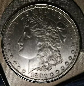 スワンク ラッキー バック スピナー US 1880 モルガン ドル キー チェーン 美しいコイン イン ボックス