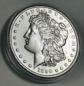 1890-S ���[�K�� �V���o�[ �_���[ (S �I�[�o�[ S) 90% �▢���ʕč��R�C��# 1890-SOS