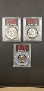 1976 (1975) 3 �R�C�� �Z�b�g *�u�����A���g������*- $1�A50c�A25c The LOST YEAR PCGS