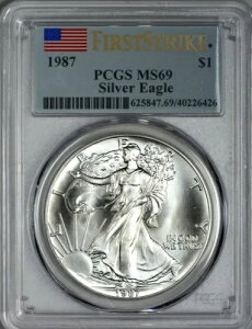 1987 AJ Vo[ C[O PCGS MS69 t@[Xg XgCN t@[Xg XgCNł̓A
