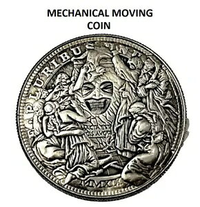 Roman Booteen Moving Coin 4 Faces Of Evil Fear Mechanical US Art Hobo Dollar