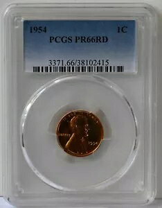 PR66RD 1954 EB[g J[ yj[ PCGS O[h US 1C v[t P-~g mȃRC 1 