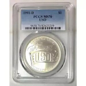 1991 D USO h PCGS MS70 ***Rev.^C̃RCX^bV** #321970