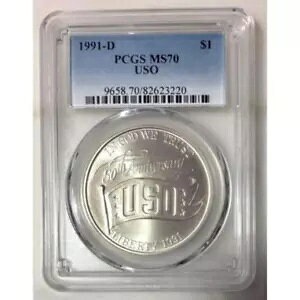 1991 D USO h PCGS MS70 ***Rev.^C̃RCX^bV*** #322070