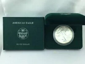 1989 1オンス アメリカン シルバー イーグル コイン BU、米国造幣局。ギフト - 化粧箱