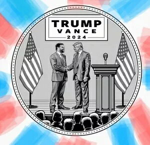 1�I���X �V���o�[ TRUMP TRUMP VANCE 2024 �R�C�� ����� ��s�̔� Landslide