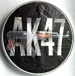 AK47 �~���^���[ ���C�t�� �A�����J�� �V���o�[ �C�[�O�� 1�I���X .999 ����G�h �V���o�[ �_���[ �R�C��