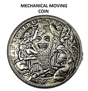 Roman Booteen Moving Coin 4 Faces Of Evil Fear Mechanical US Art Hobo Dollar