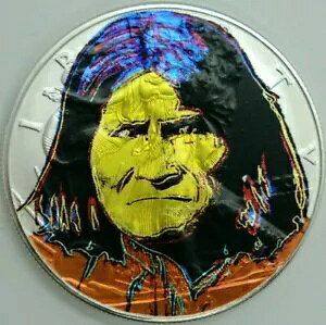 アンディ・ウォーホル - ジェロニモ - アメリカン シルバー イーグル 1オンス 0.999 シルバー ダラー コイン アート