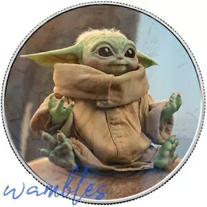 Grogu �X�^�[�E�H�[�Y �}���_�����A�� - �A�����J�� �V���o�[ �C�[�O�� 1�I���X 0.999 �V���o�[ �_���[ �R�C��