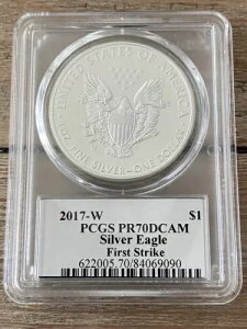 2017 W 1�I���X �A�����J�� �v���[�t �V���o�[ �C�[�O�� PR70DCAM PCGS ���o�e�B �R�C�� �A�N�g ���x��
