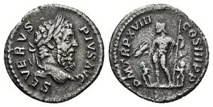 ローマ帝国デナリウス銀貨 - ローマ 193-211 AD - セプティミウス セウェルス