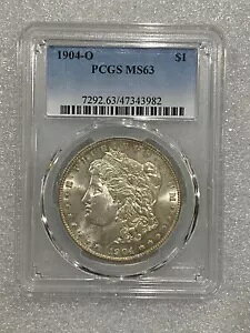 1904�N O ���[�K�� �V���o�[ �_���[ ~ PCGS MS63 ~~ �f���炵�������̐F���� ~ �ʐ^���Q�� (982)