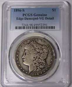 PCGS VG ディテール 1896-S モーガン シルバー ダラー サンフランシスコ造幣局 #49952391
