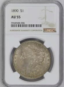 1890 ���[�K���V���o�[ 1 �h���d�݁B NGC �O���[�h: AU 55�BNGC �ؖ���: 5968508-006