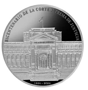 PER? 1 SOL BICENTENARIO CORTE SUPERIOR DE JUSTICIA DE LA REPUBLICA PLATA 925