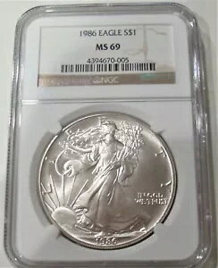 1986 AJ Vo[ C[O $1 NGC MS69 (X|bgȂ)