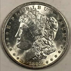 1890 モーガン シルバー ダラー。 1ドル。魅力的な未流通コイン。