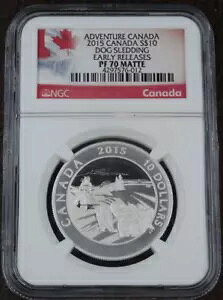 2015 �J�i�_ $10 ������A�h�x���`���[ NGC PF 70 �V���o�[ �R�C�� 1/2 �I���X .9999