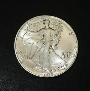 1989 USA �E�H�[�L���O ���o�e�B �V���o�[ �_���[ $1 US �R�C�� ������ MS 1oz �C�[�O��
