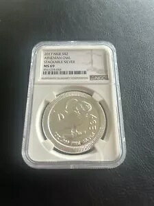 2017 �j�E�G $2 �A�e�l �t�N���E 1 �I���X �V���o�[ �X�^�b�J�u�� �R�C�� NGC MS 69