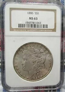 1886 [K Vo[ 1 hd݁B NGC MS63B NGC ؖ: 1547781-063BjP[X