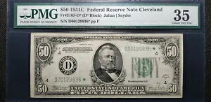 Fr#2105-D* 1934C $50 FRN N[uh X^[m[g WAEXiC_[ (SN:D00129936*)