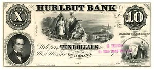 18XX Hurlbut BankAEFXg EBXebhARl`Jbg $10 v[tm[g 465-G10 (59657)