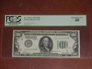 1928N $100 FRN Numerical Gold on Demand Fr 2150-J- PCGS 40  234,612