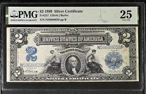 Fr 257 - 1899 $2 Vo[ؖ PMG ɍׂ VF 25 ~j