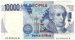 10000  ERRORE DI STAMPA DECENTRATA ALESSANDRO VOLTA LETTERA C 12/01/1988 SUP