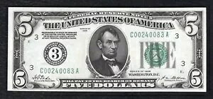 FRB 1950-C 1928 $5 tXAMs yVojABtBftBA  