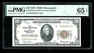 DBR 1929 $20 FRBN ~lA|X Fr. 1870-I WF PMG 65 EPQ VA I00294245A