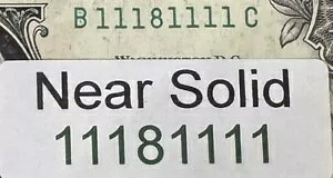 TWINS 2 ドル紙幣、NEAR SOLID BINARY ファンシー シリアル番号 (2017) (2021)