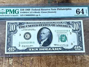 $10 1969 �N�A�M�������x���� 2018-C �t�B���f���t�B�A PMG 64EPQ - ���[ �V���A�� 98 �Z�b�g