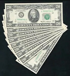 (9) A 1985 N $20 tXAMs JtHjABTtVXR GEM UNC